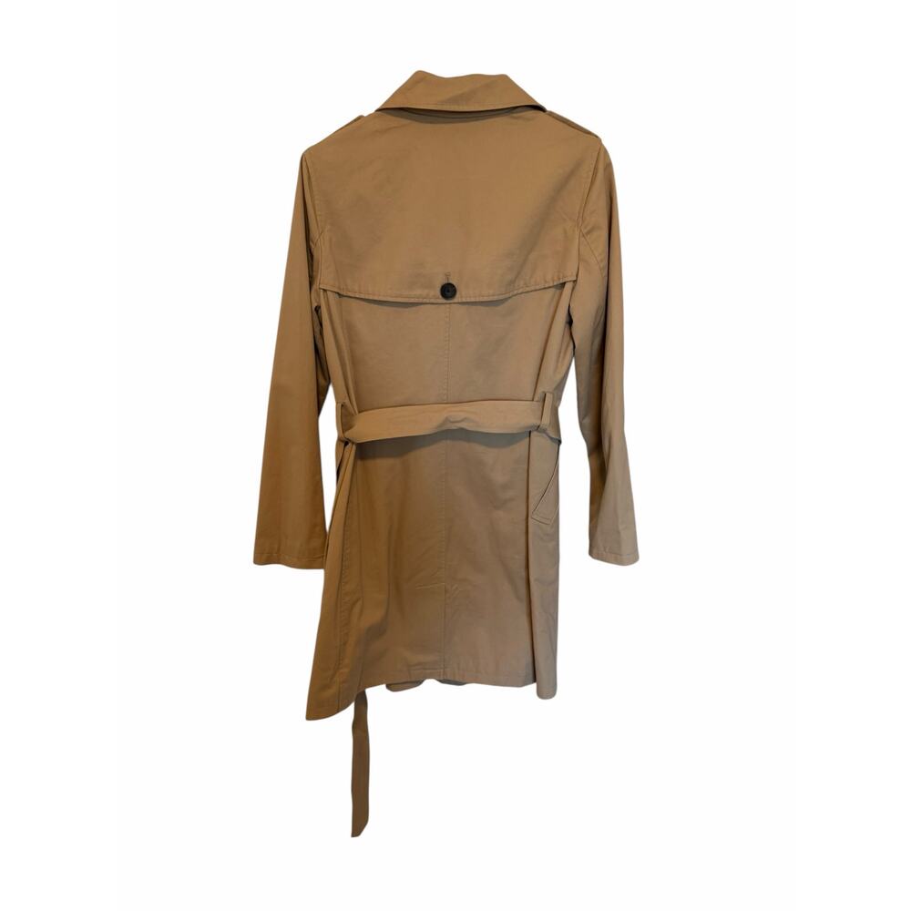 Old Navy Women's Small Tan Long Sleeve Button Water-Resistant Trench Coat - Picture 6 of 12